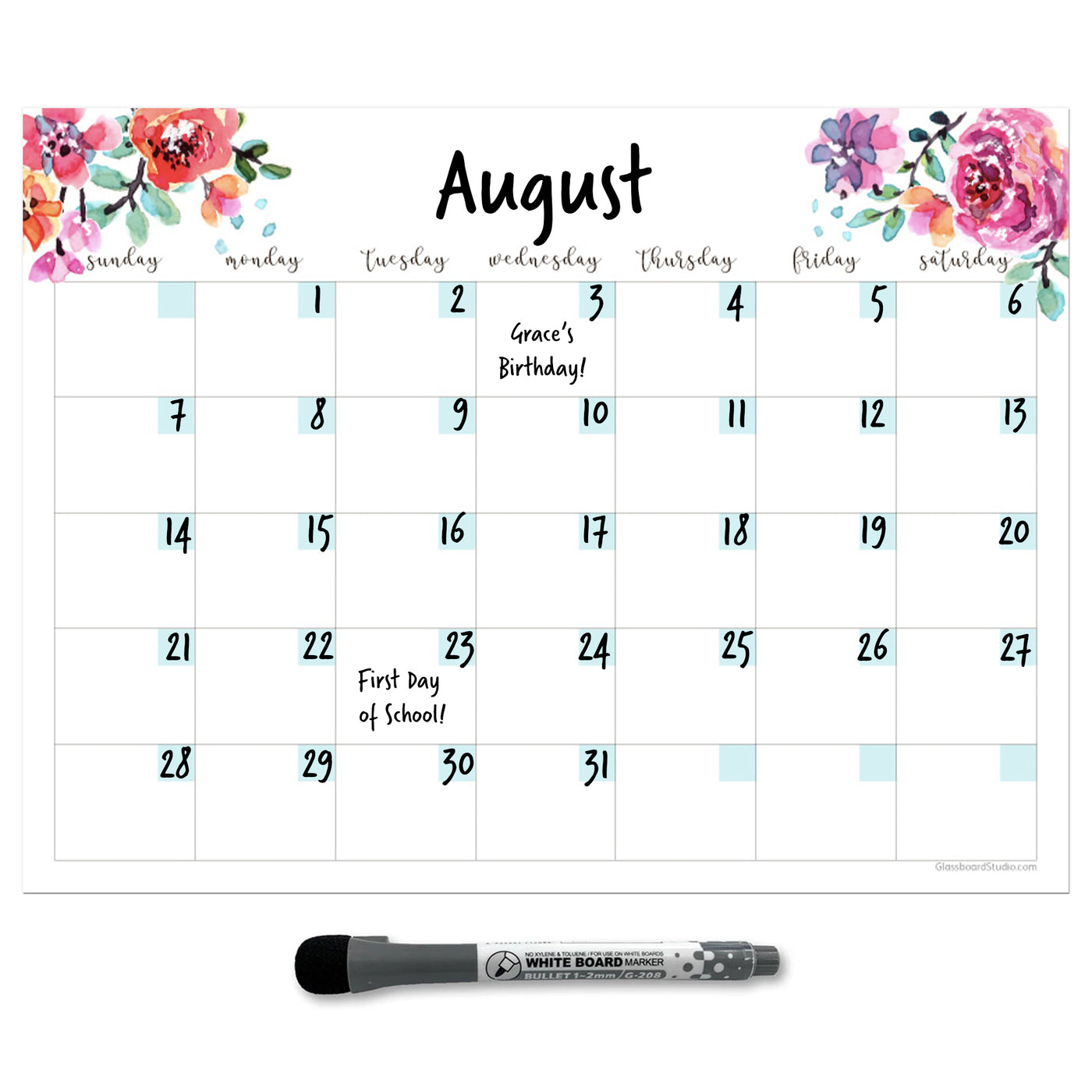 Monthly Calendar Sticker Doodles