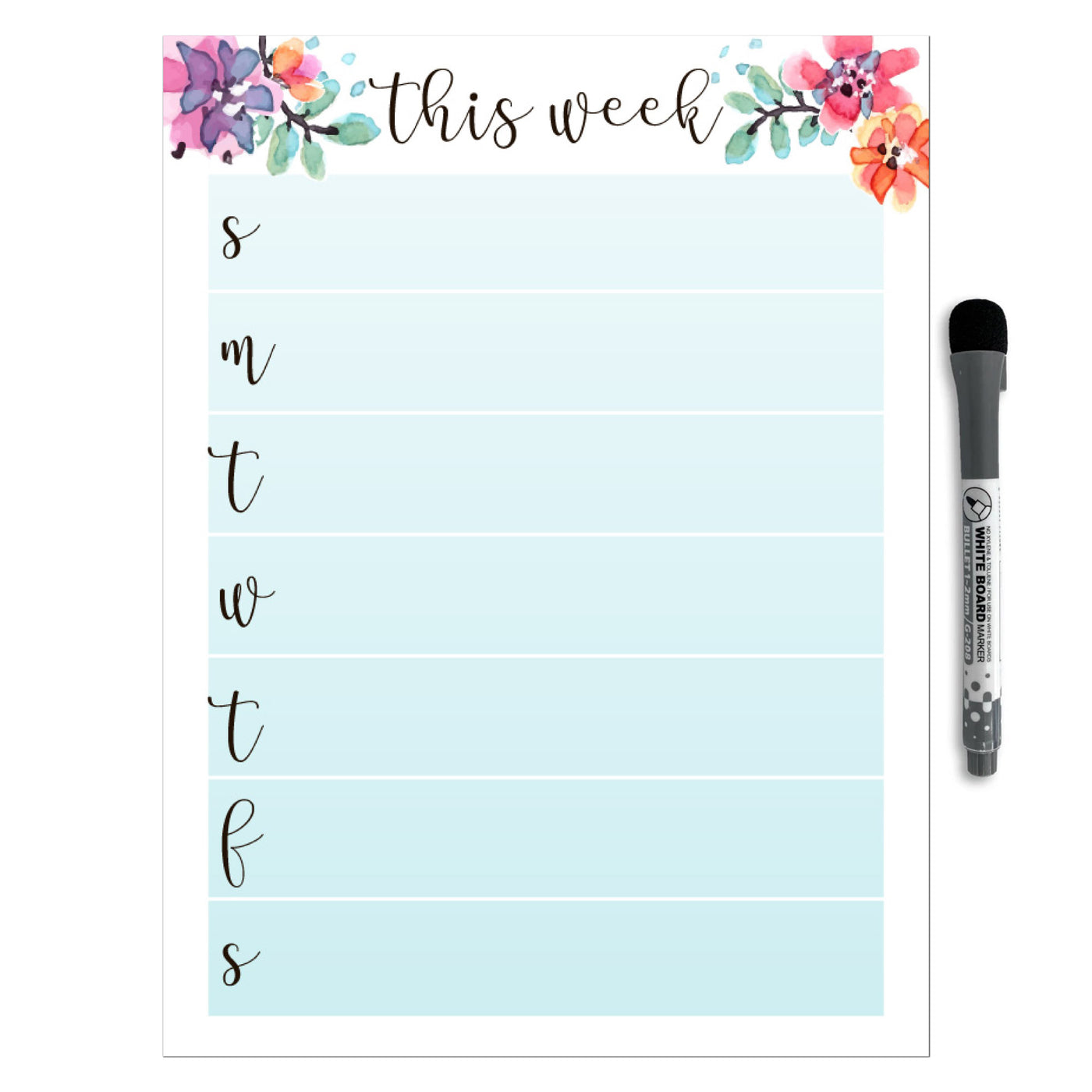 Weekly Calendar Sticker Doodles