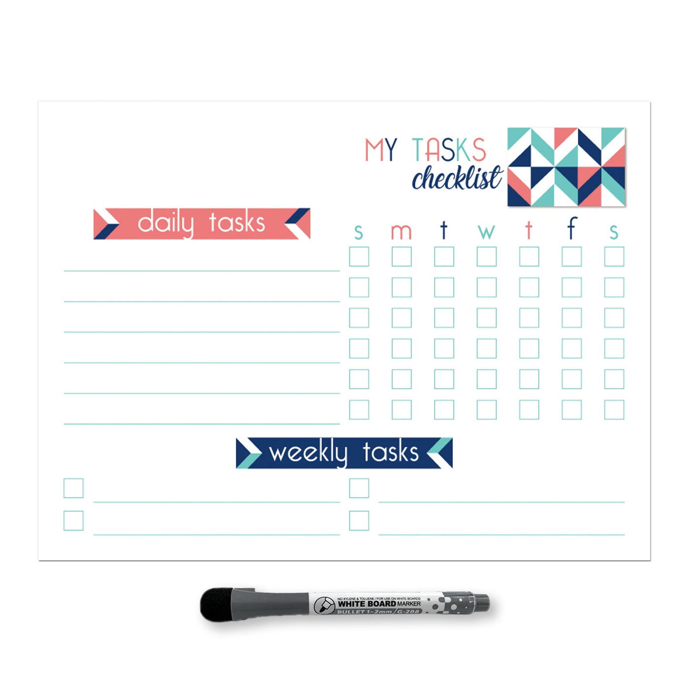 Daily & Weekly Task Tracker Sticker Doodles