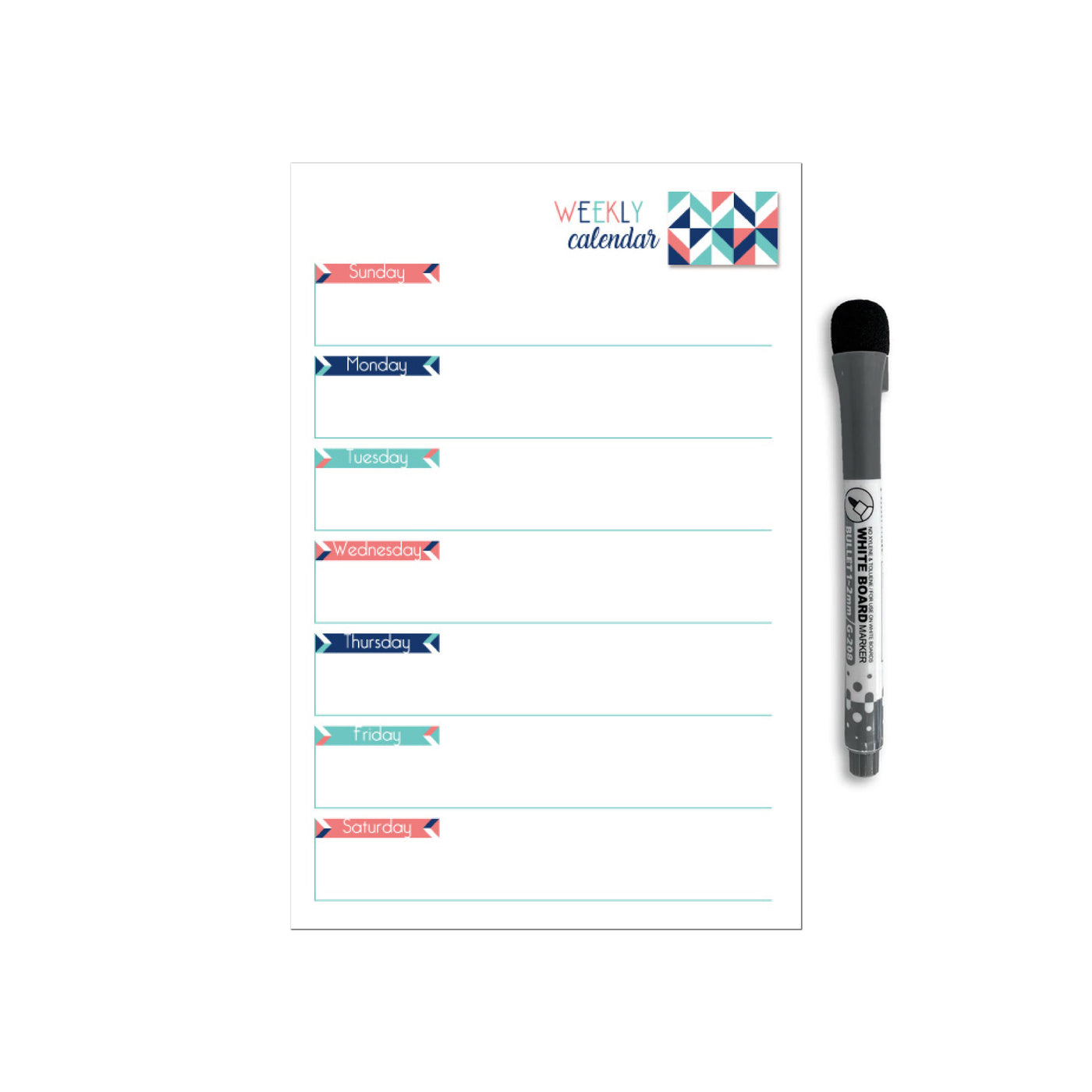 Weekly Calendar Sticker Doodles