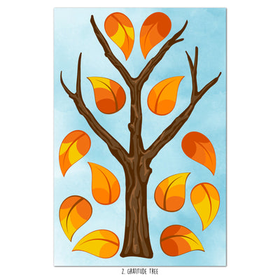 Gratitude Tree Dry Erase Sticker Doodle | Reusable!