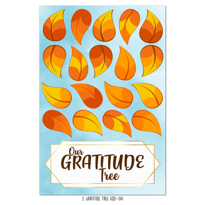 Gratitude Tree Dry Erase Sticker Doodle | Reusable!