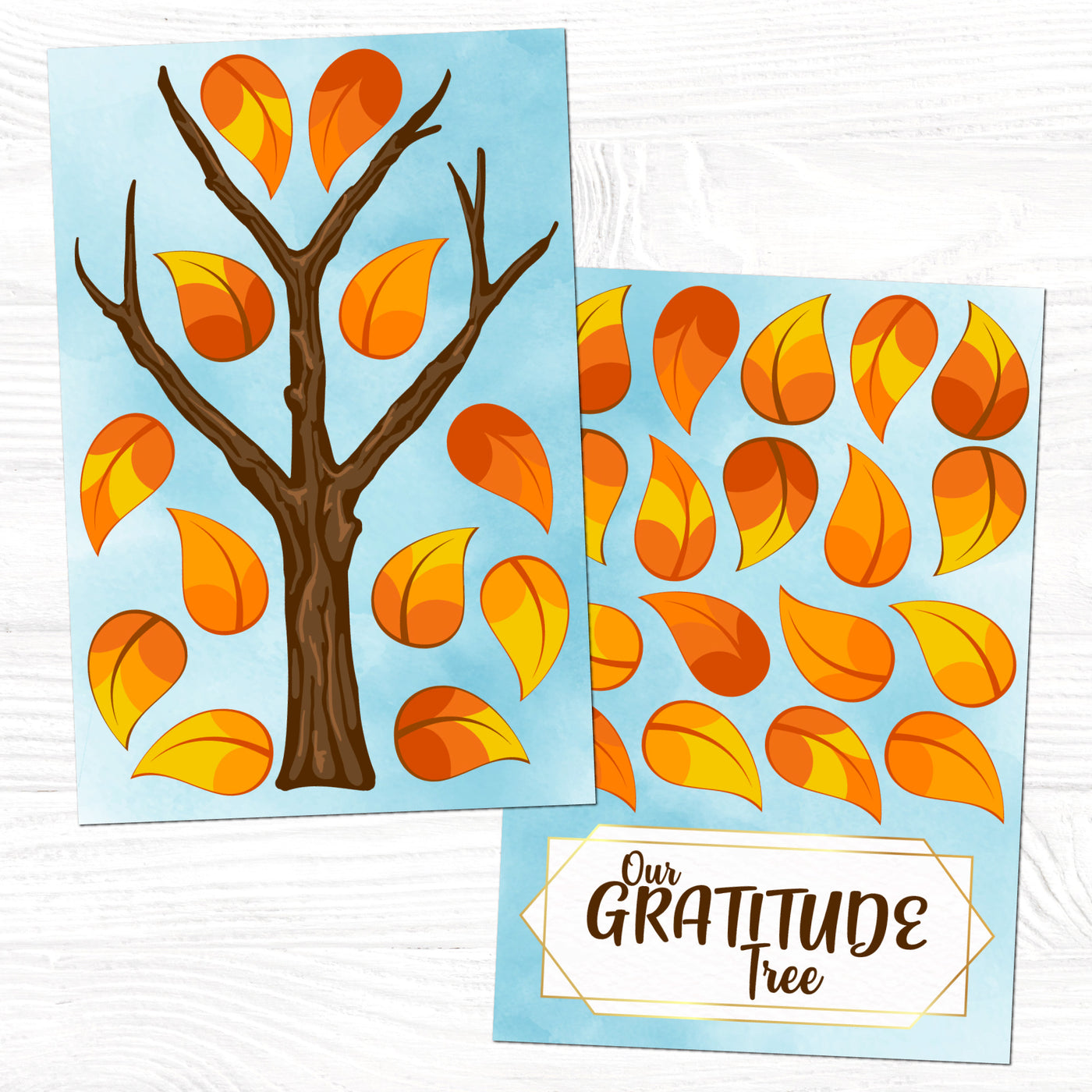 Gratitude Tree Dry Erase Sticker Doodle | Reusable!
