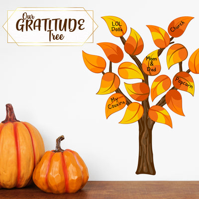 Gratitude Tree Dry Erase Sticker Doodle | Reusable!