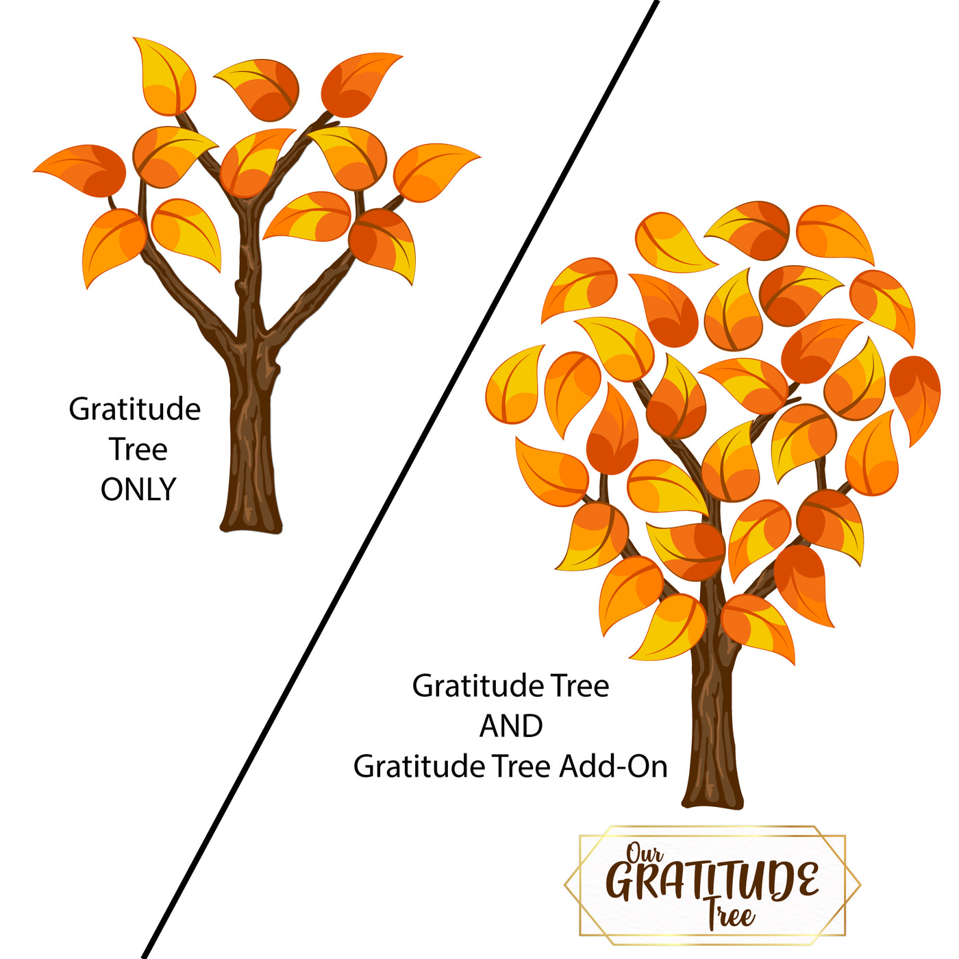 Gratitude Tree Dry Erase Sticker Doodle | Reusable!