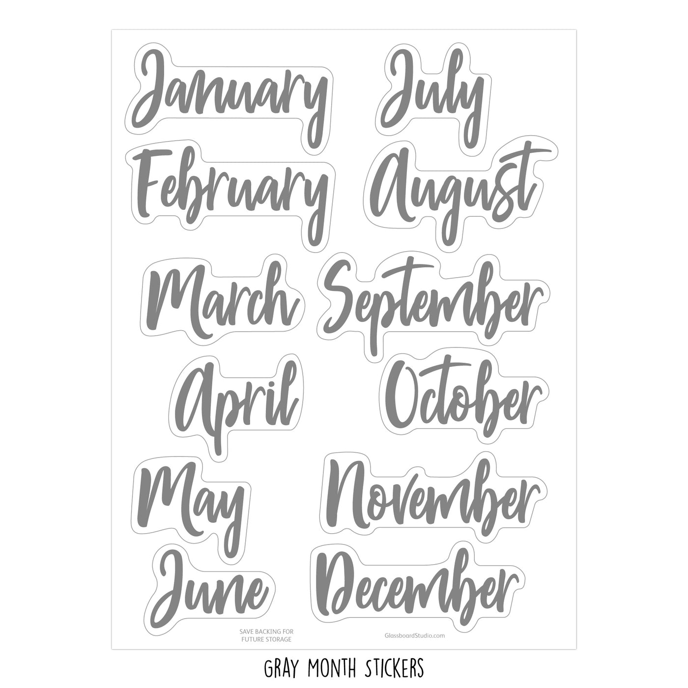 Month Sticker Oodle – Glassboard Studio