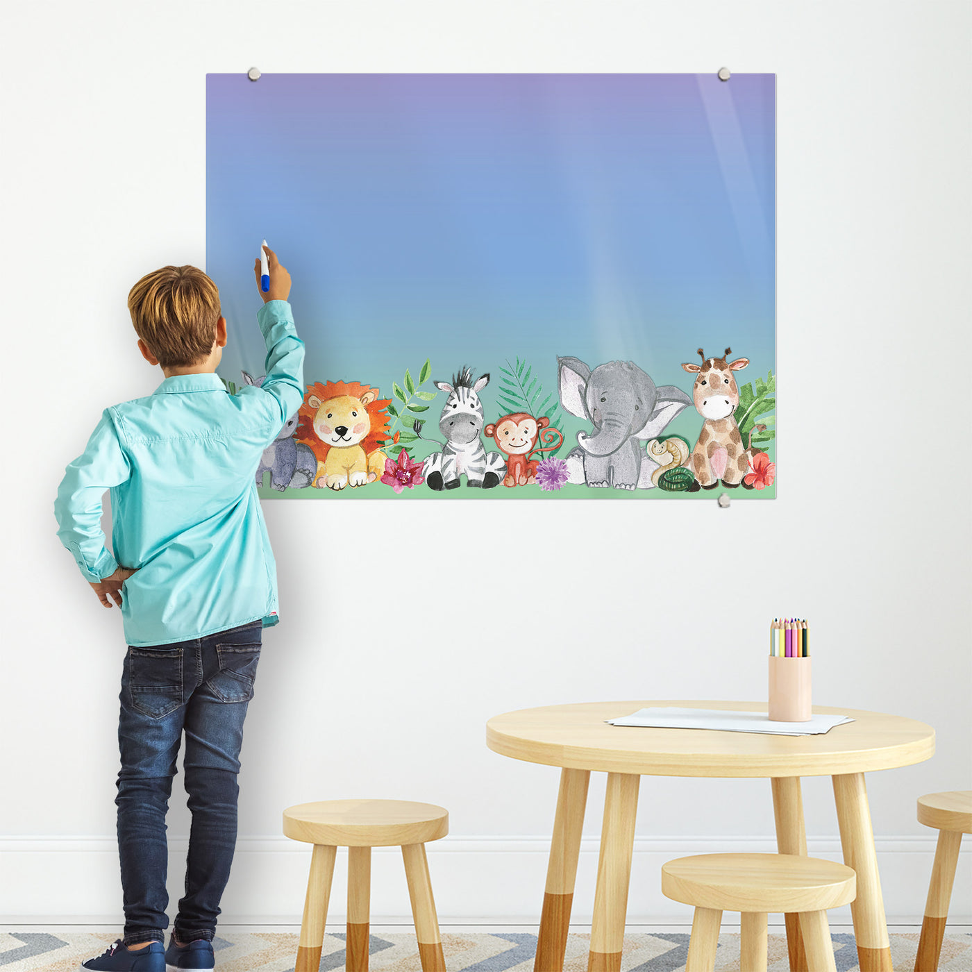 Jungle Animals Glassboard