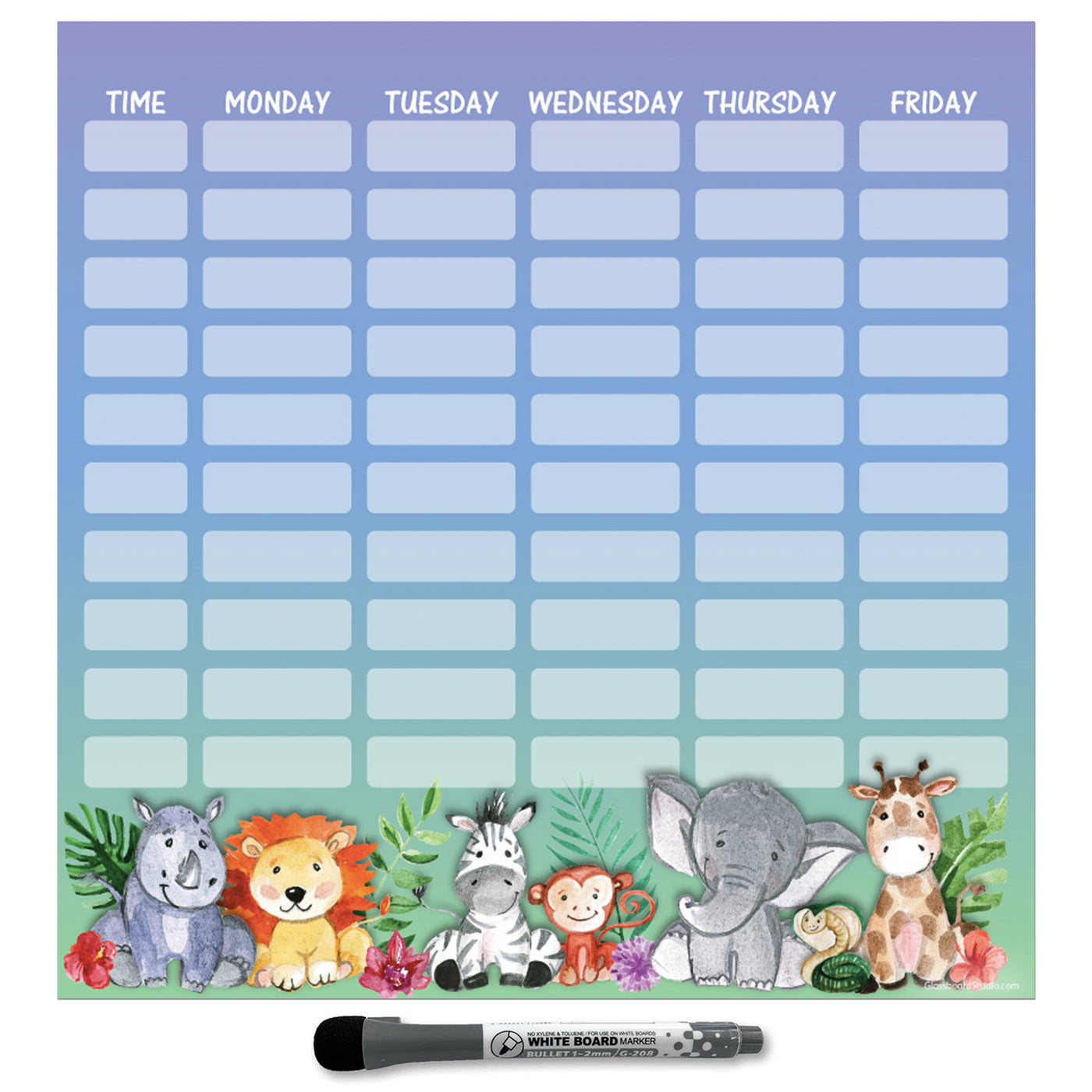 Kids School Schedule Sticker Doodles