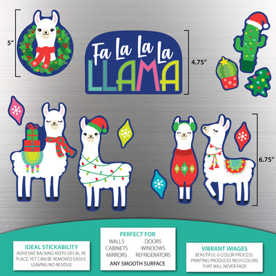 Christmas Llamas Sticker Oodle