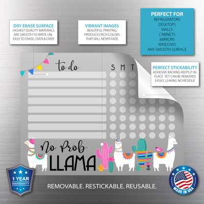 Llama Kids Task Chart Sticker Doodle