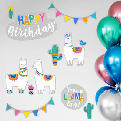 Llama Birthday Sticker Oodle | Reusable!