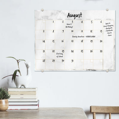 Marble Calendar Glassboard
