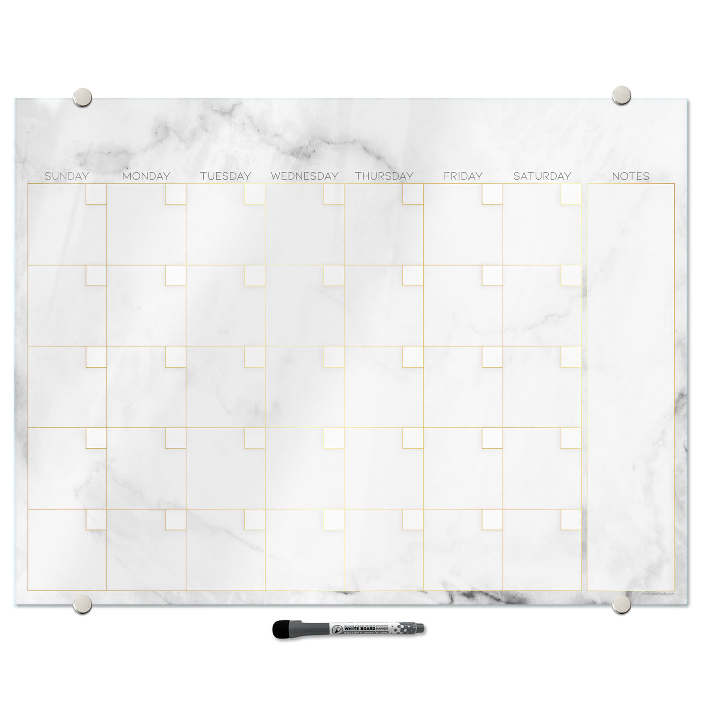 Marble Calendar Glassboard