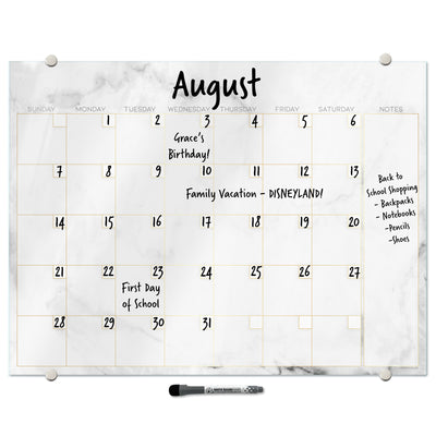 Marble Calendar Glassboard