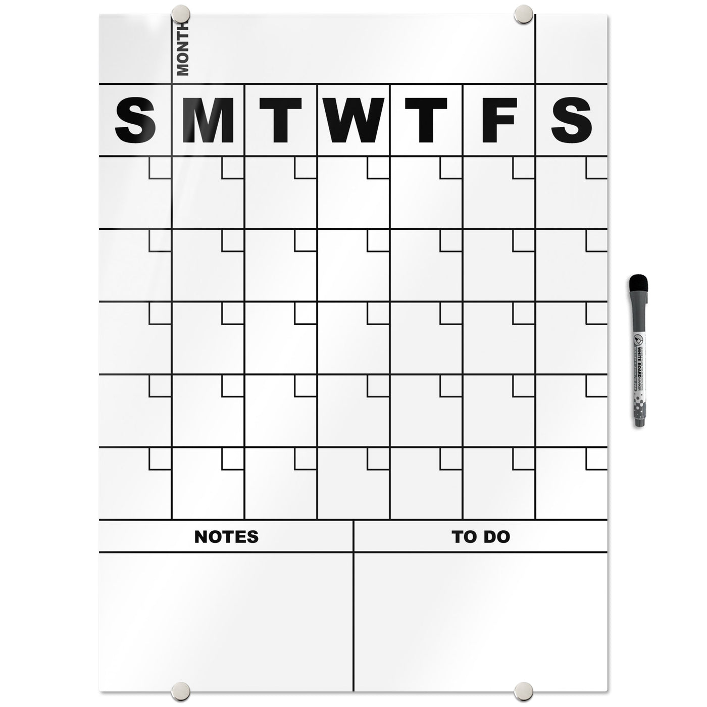 Minimalist Calendar Glassboard
