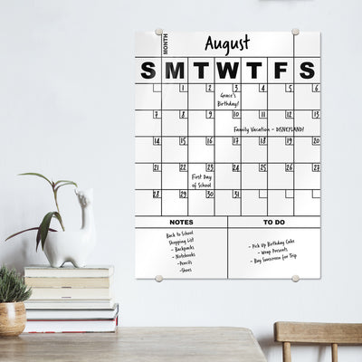 Minimalist Calendar Glassboard