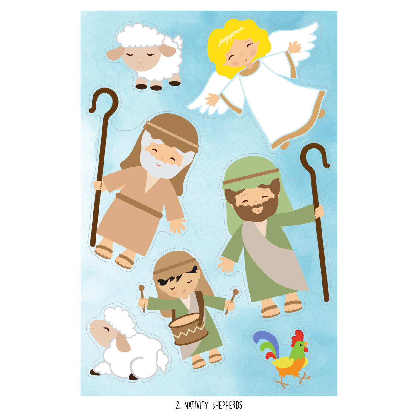 Nativity Christmas Sticker Oodle