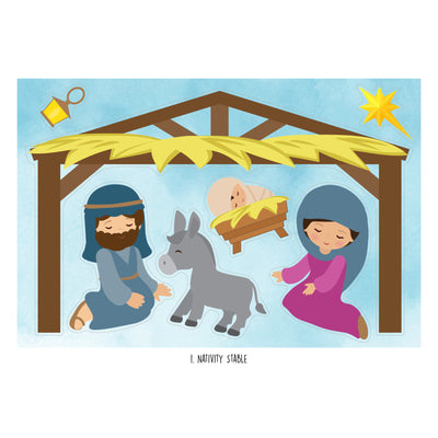 Nativity Christmas Sticker Oodle