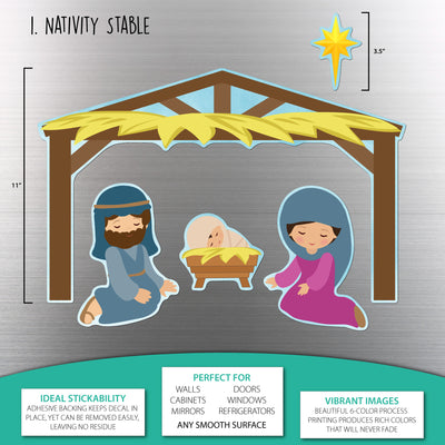 Nativity Christmas Sticker Oodle