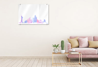 New York Watercolor Glassboard