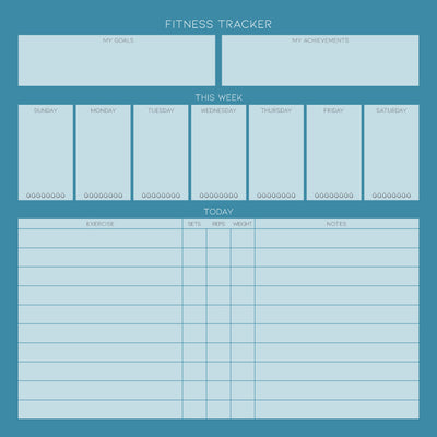 Fitness Tracker Sticker Doodle | 12" x 12"