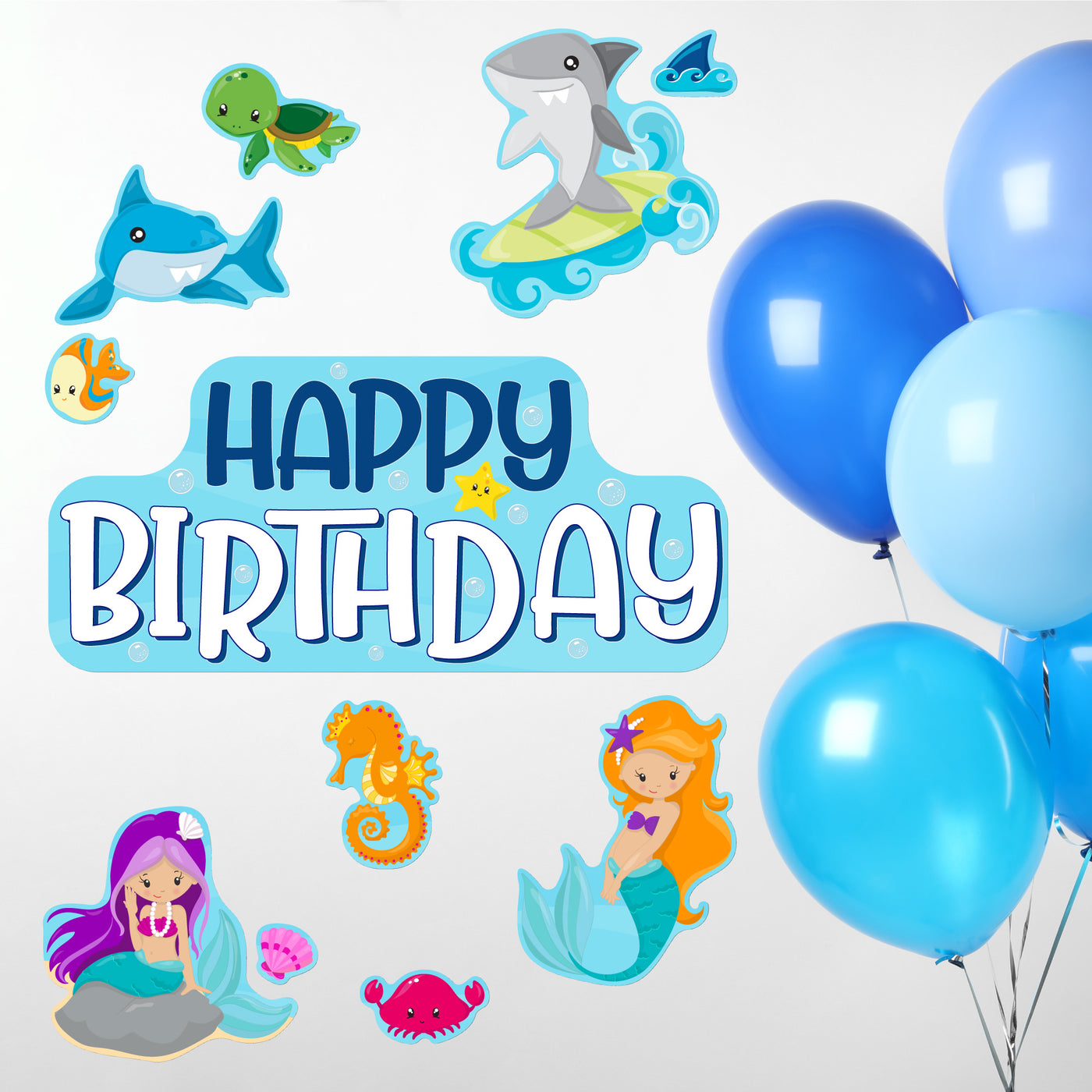 Under the Sea Birthday Sticker Oodle | Reusable!
