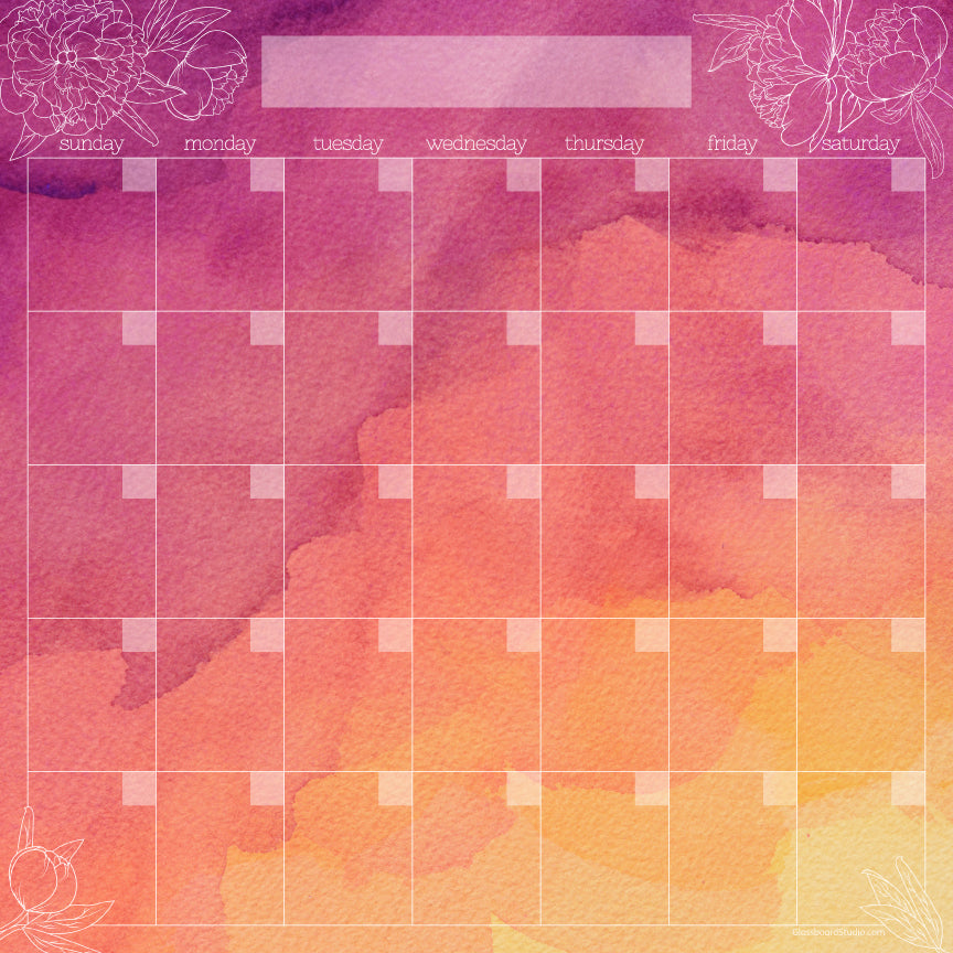 Monthly Calendar Sticker Doodles