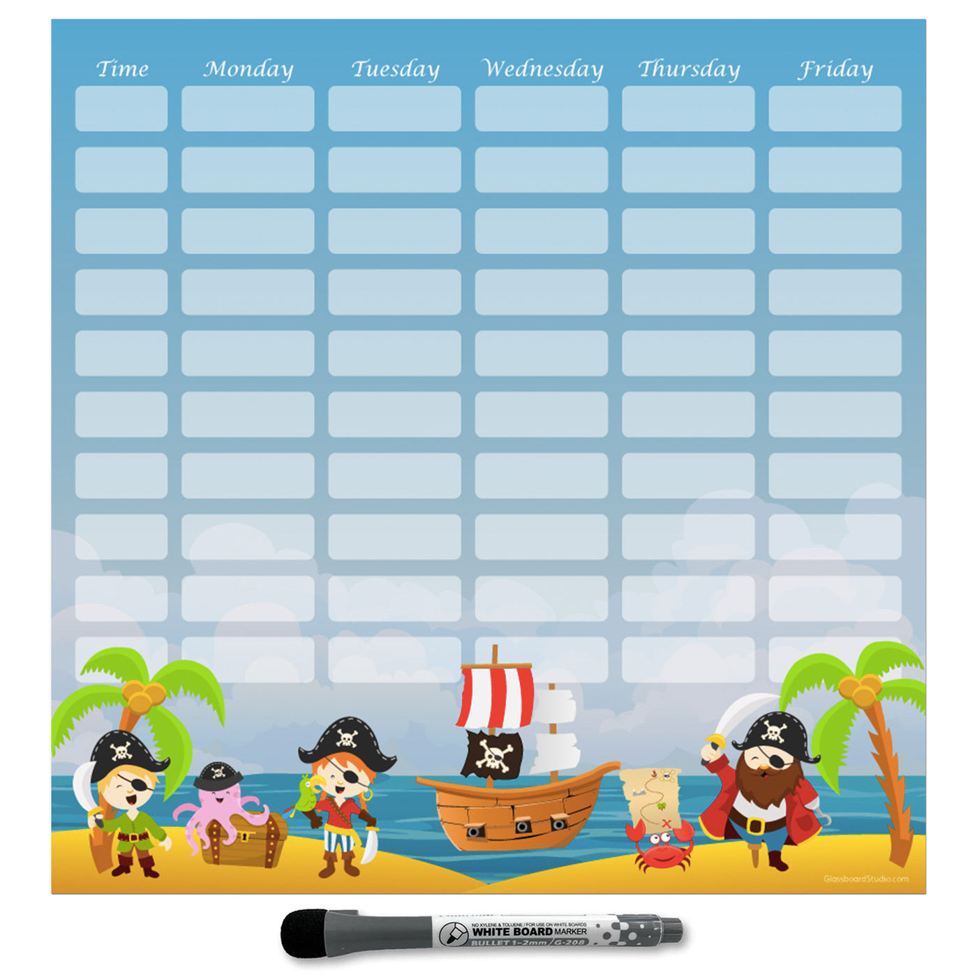 Kids School Schedule Sticker Doodles