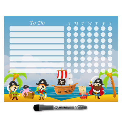 Pirate Kids Task Chart Sticker Doodles