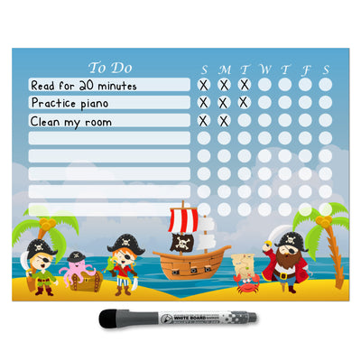 Pirate Kids Task Chart Sticker Doodles