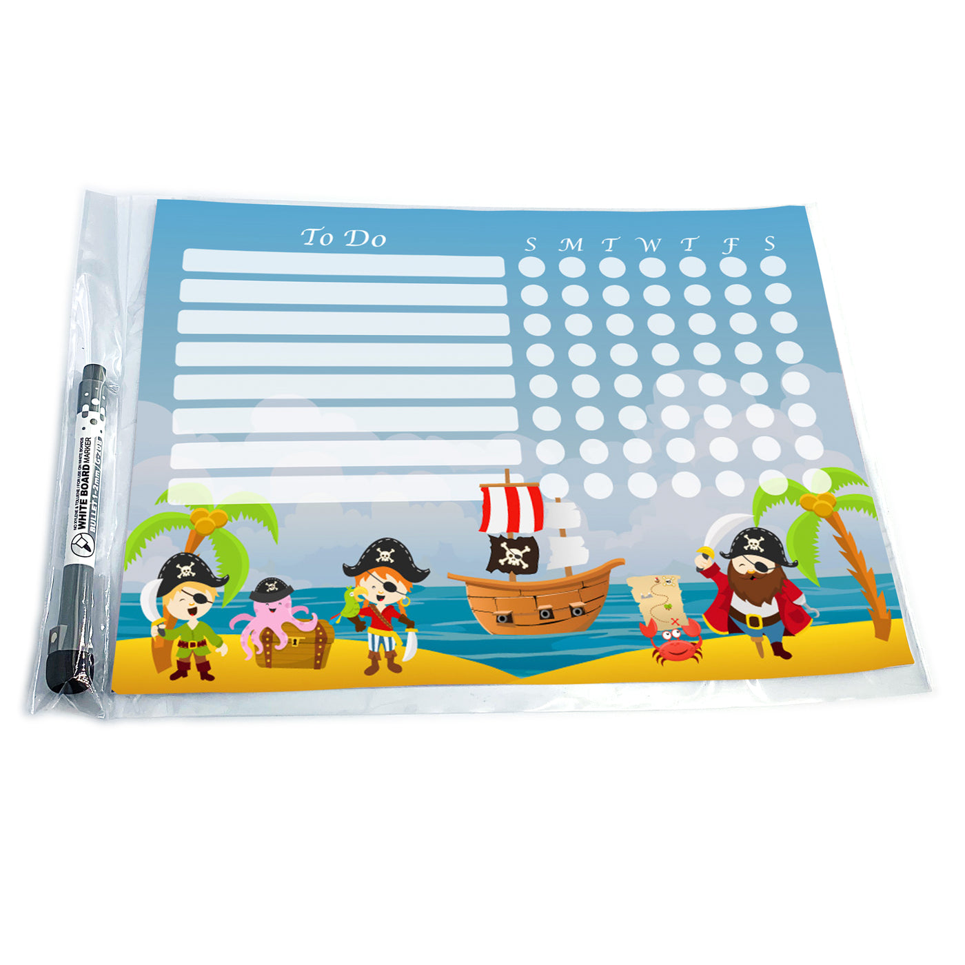 Pirate Kids Task Chart Sticker Doodles