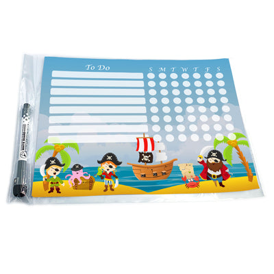 Pirate Kids Task Chart Sticker Doodles