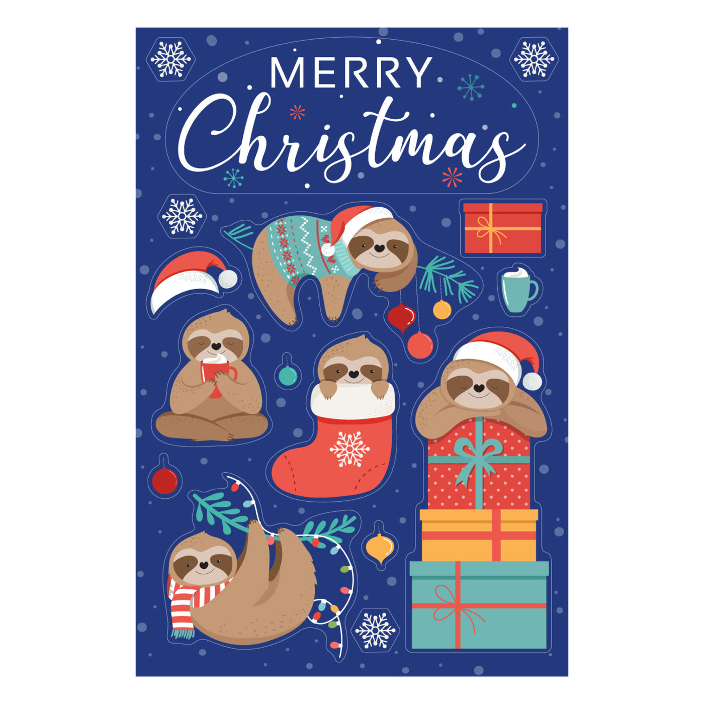 Christmas Sloths Sticker Oodle