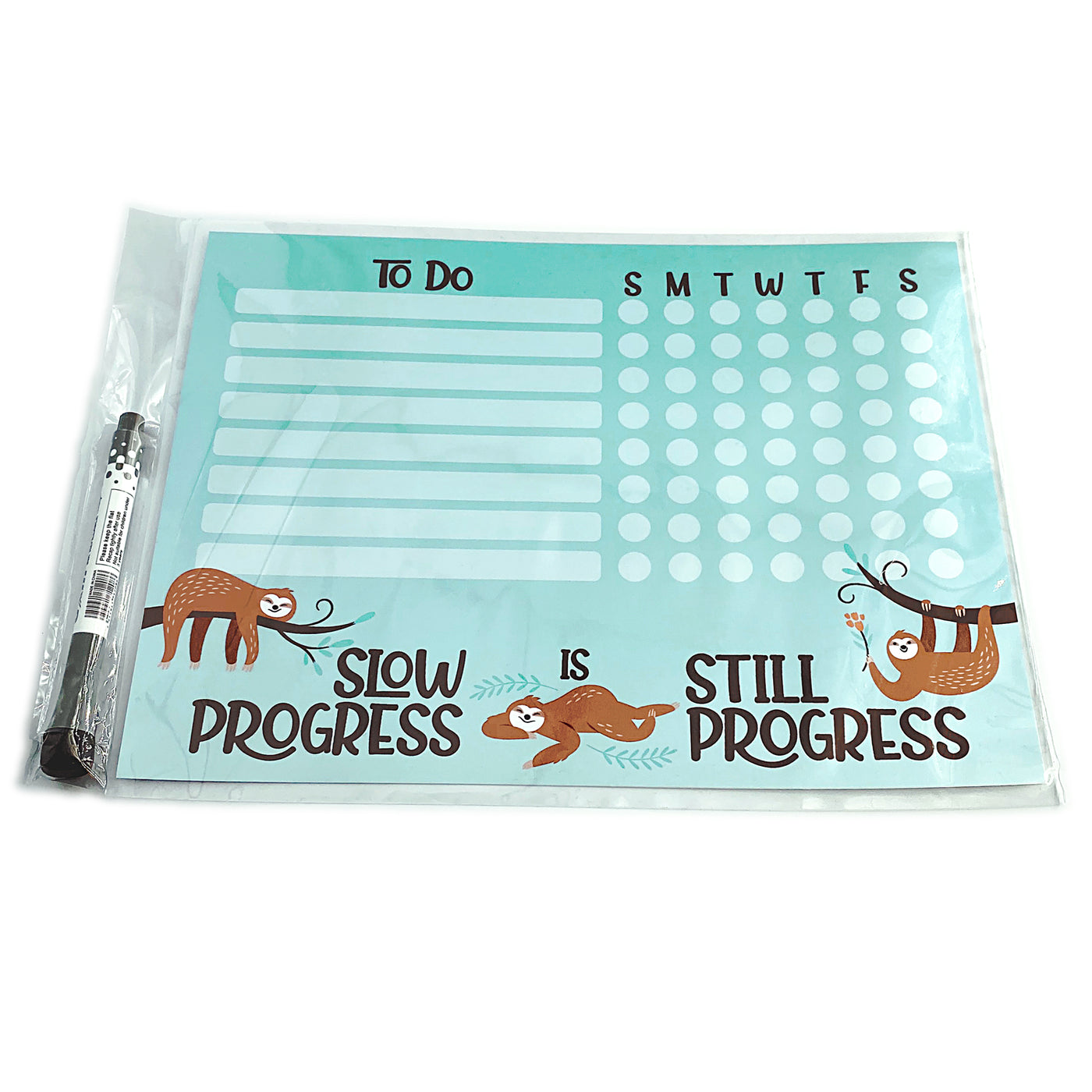 Sloth Kids Task Chart Sticker Doodles