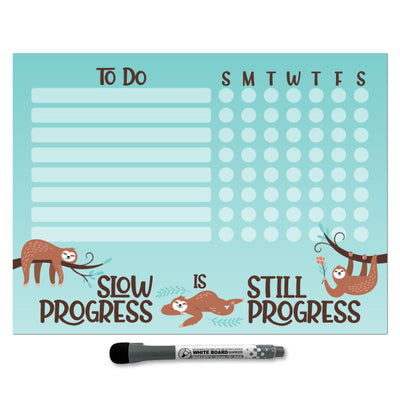 Sloth Kids Task Chart Sticker Doodles