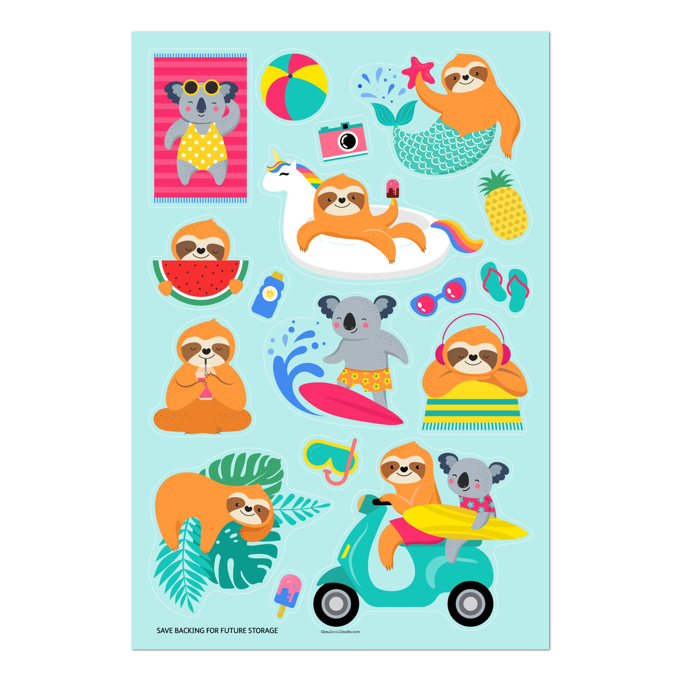 Sloths & Koalas Sticker Oodle