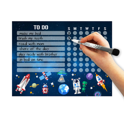 Space Kids Task Chart Sticker Doodles