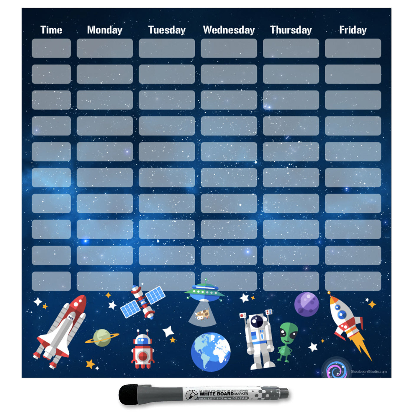 Kids School Schedule Sticker Doodles