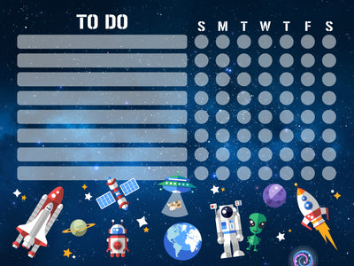 Space Kids Task Chart Sticker Doodles