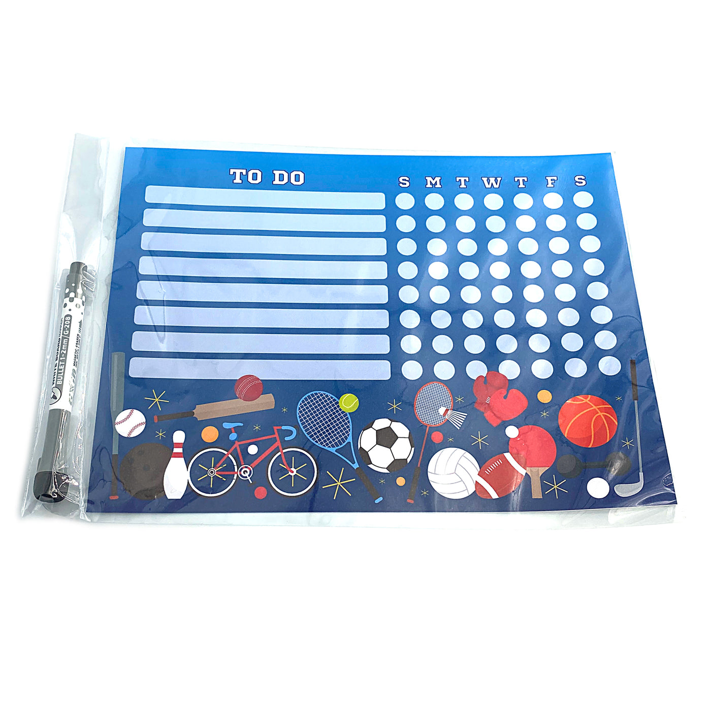 Sports Kids Task Chart Sticker Doodles