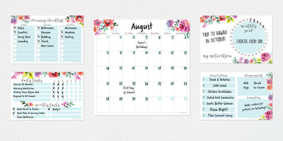 Monthly Calendar Sticker Doodles