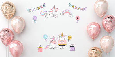 Unicorn Birthday Sticker Oodle | Reusable!