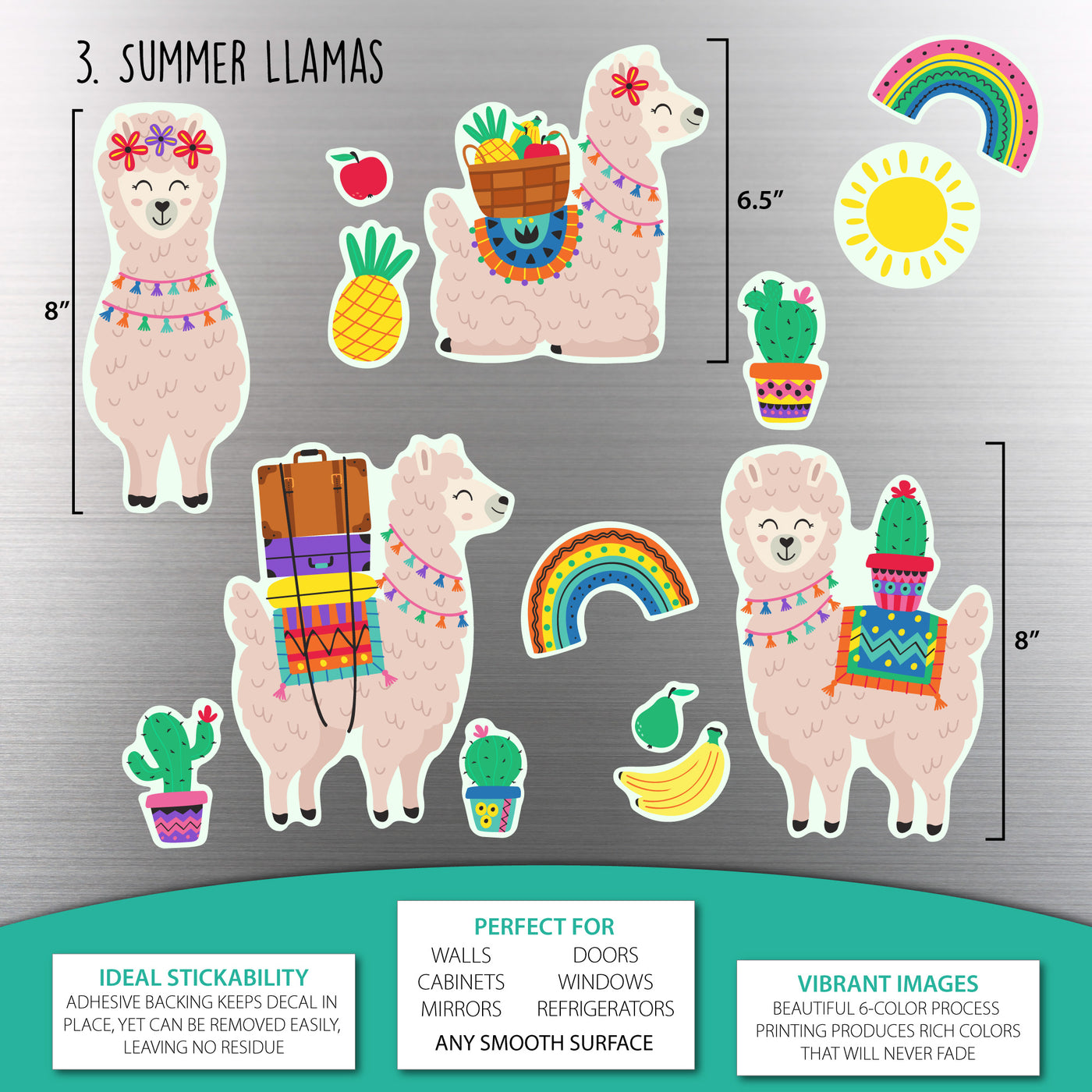 Summer Llamas Sticker Oodle