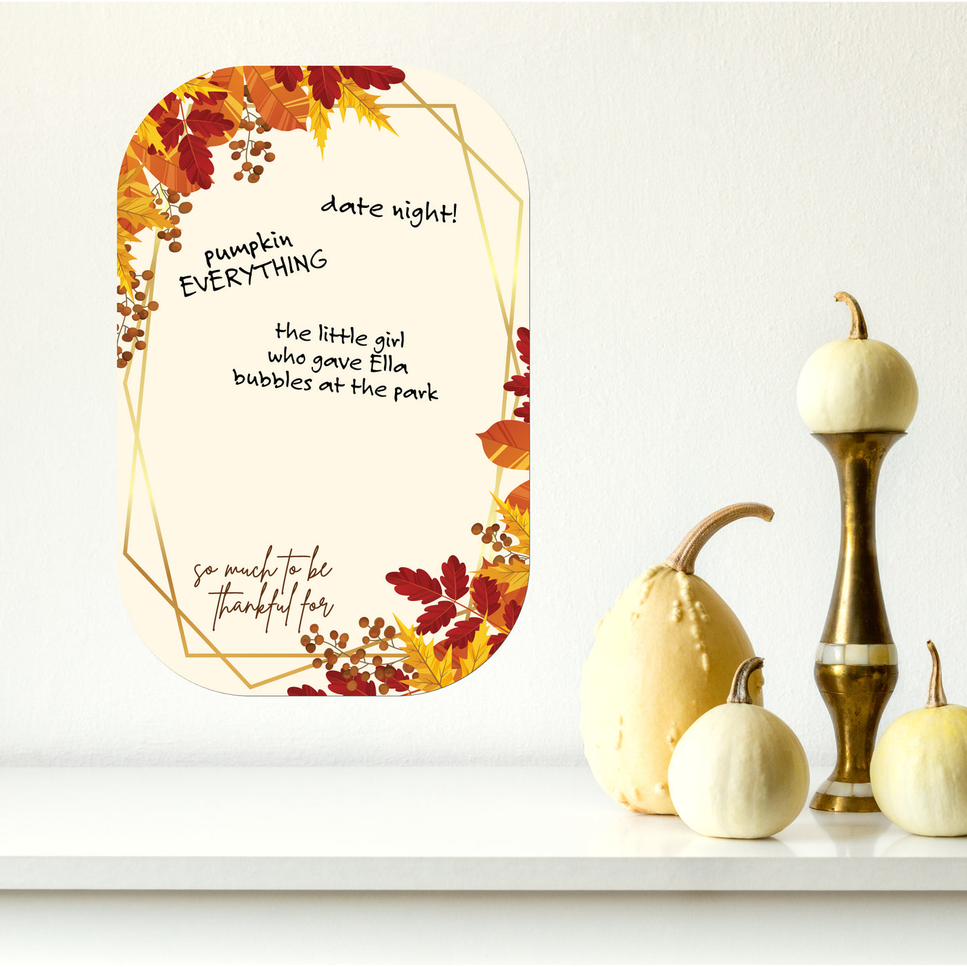 Thankful Frame Dry Erase Sticker Doodle | Reusable!