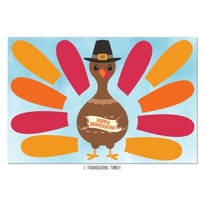 Thanksgiving Turkey Sticker Doodle | Reusable!