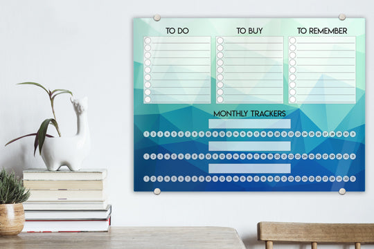 Block Schedule + Meal Planner Glassboards