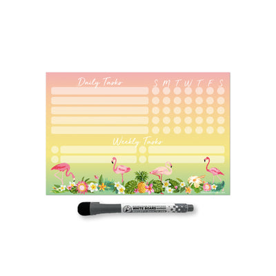 Tropical Daily & Weekly Task Tracker Sticker Doodle