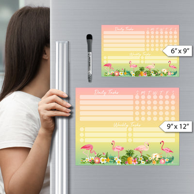 Tropical Daily & Weekly Task Tracker Sticker Doodle
