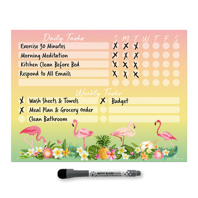 Tropical Daily & Weekly Task Tracker Sticker Doodle