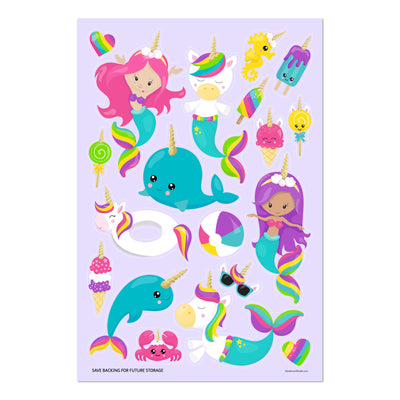 Unicorn Beach Party Sticker Oodle